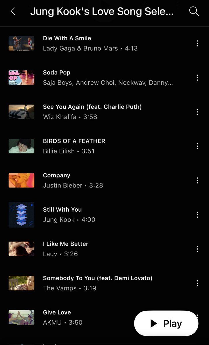 InfoJungkookBR's tweet photo. 🎧| Confira a seleção de músicas românticas, escolhidas pelo Jungkook, no YouTube Music
🖇️:https://t.co/6KyIPxjXT3 https://t.co/xmP1QyErLr