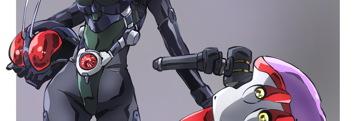 「頭空っぽラクガキ1141 「仮面ライダー」から「ライダー1号娘」 久しぶりのラク」|大河広行（山田隆弥）のイラスト