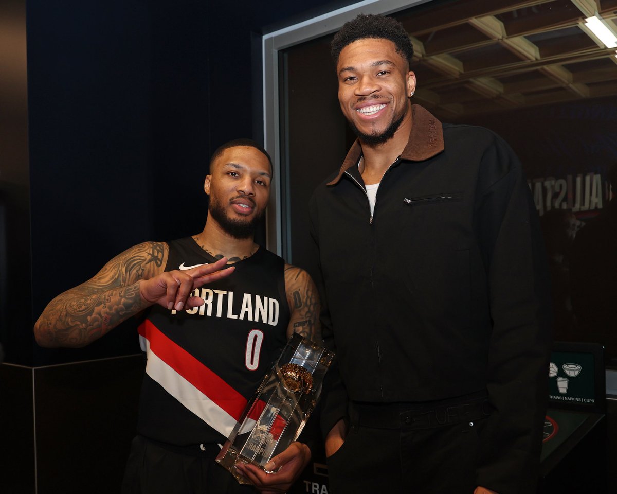 Former teammates 🤝
(Sorry Giannis, this trophy is his!)