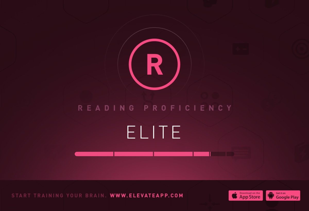 My skill level on <a href="/ElevateApp/">Elevate</a> in Reading is now Elite. Download the app for free: elevateapp.sng.link/A1moj/ksel/1gbb