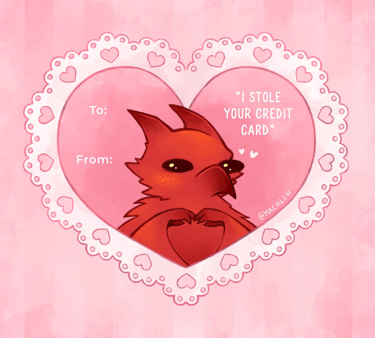 Happy St. Valentine's Day! ❤️🌹... not the kind of "confession" Ghido was expecting, but anyways🤨 

I apologize for posting something so meh for today, but I got a nasty bug earlier this week :B it left me in rougher shape than this chicken's credit score #Rodan #ValentinesDay