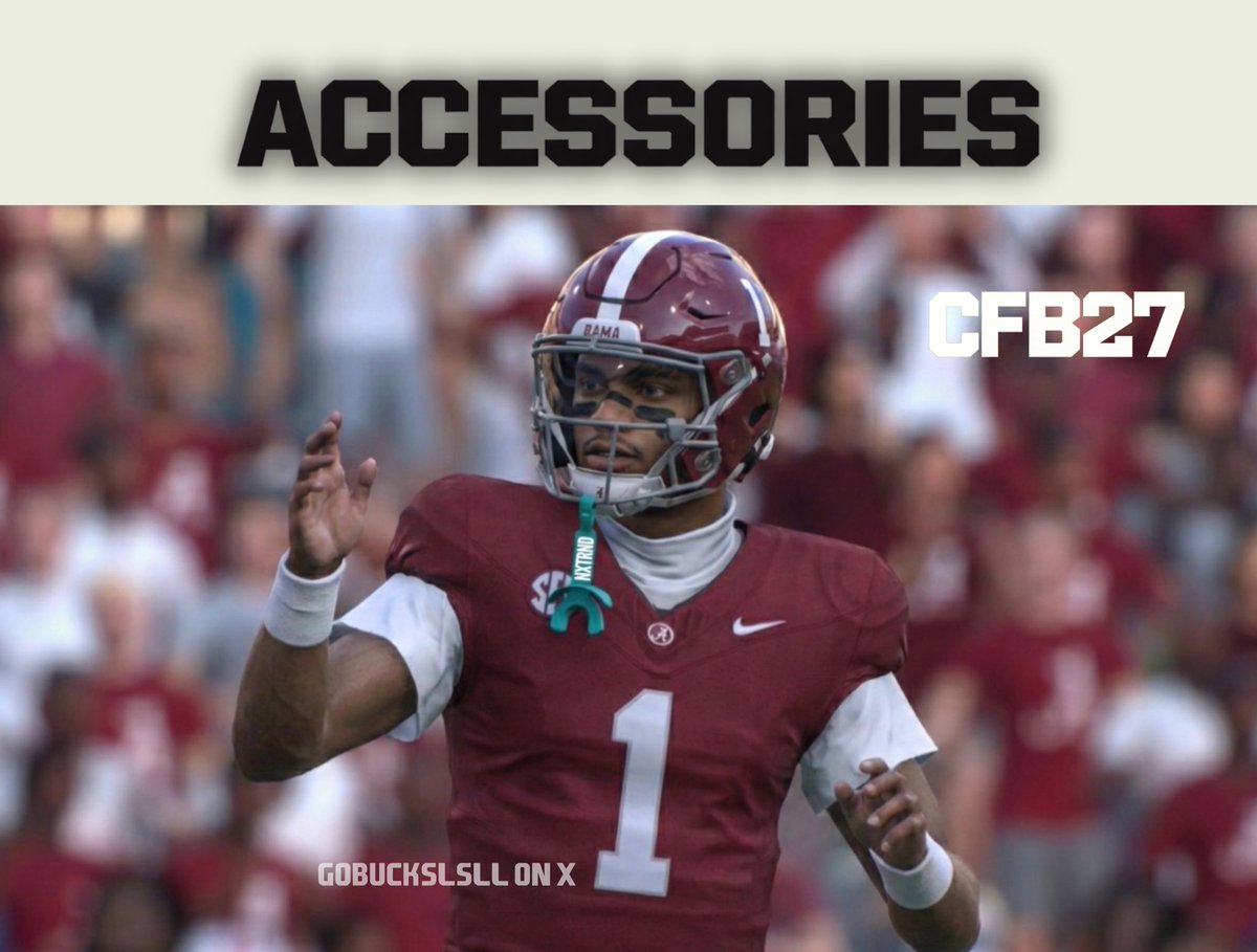 My personal short list for accessories I want added at launch for #EACFB27

- Turtleneck
- Hanging mouthpieces 
- Multi-sleeve combos 
- Single leg sleeves 
- Shok visor 
- XS pad shoulder pad option 
- Madden wrist braces 

What are you looking to get at launch?