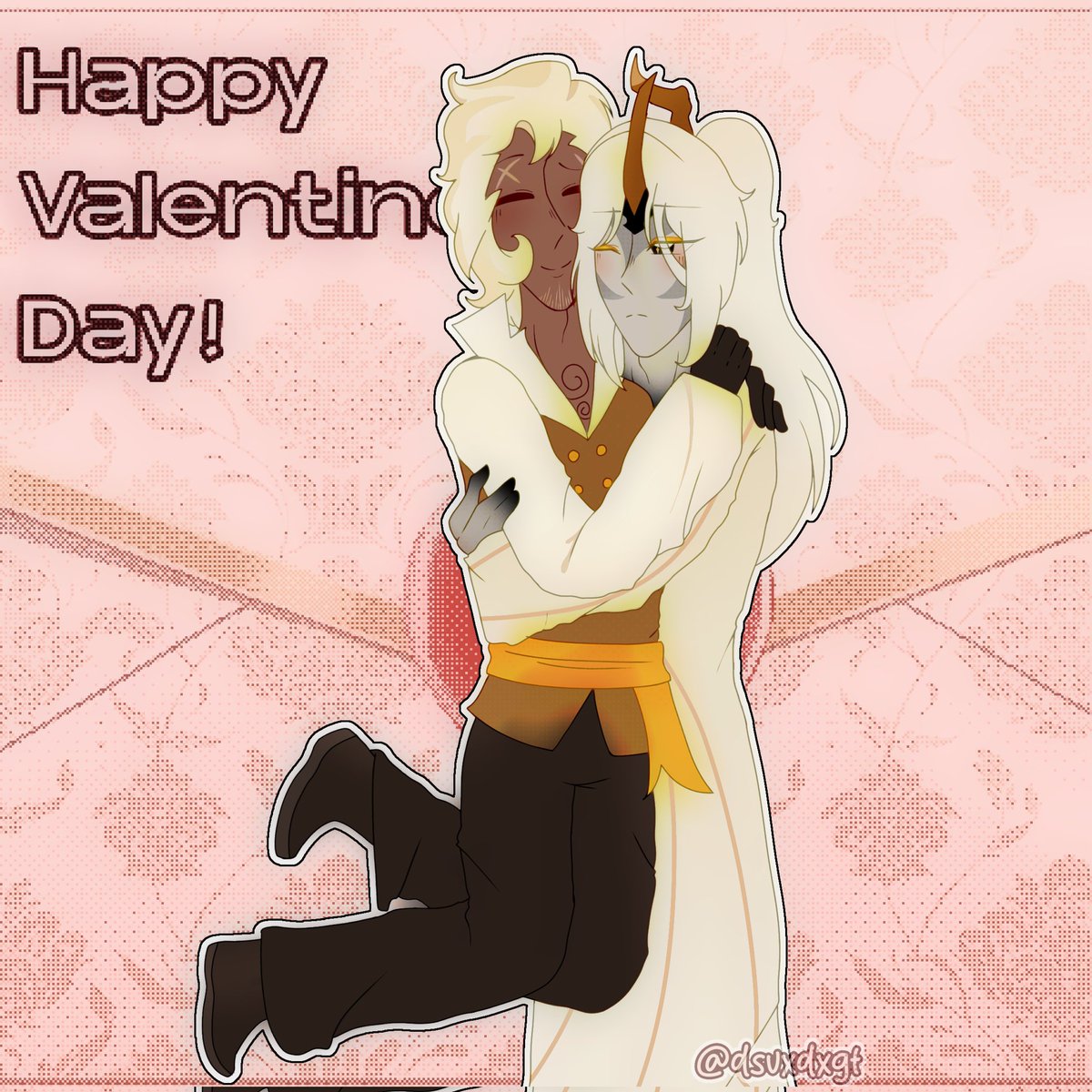 Happy Valentine's Day but this time I dared to draw another Longan ship! #royalmargarinecookie #LonganDragonCookie #royalongan