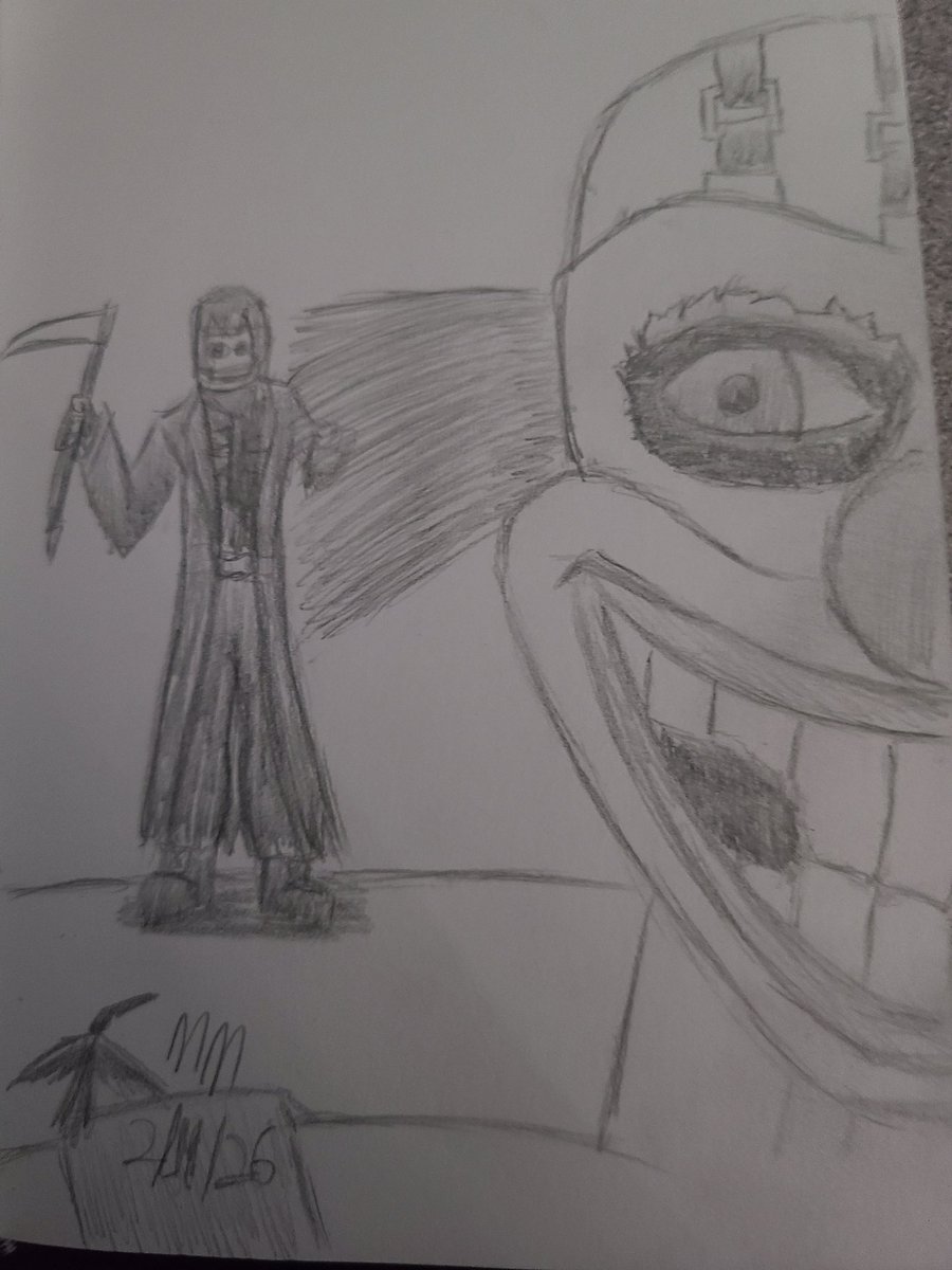 Mr.Grimm vs Sweet Tooth.
Inspired by Mortal Kombat Armageddon main menu screen.
#Art #Sketch #TwistedMetal #SweetTooth #MrGrimm