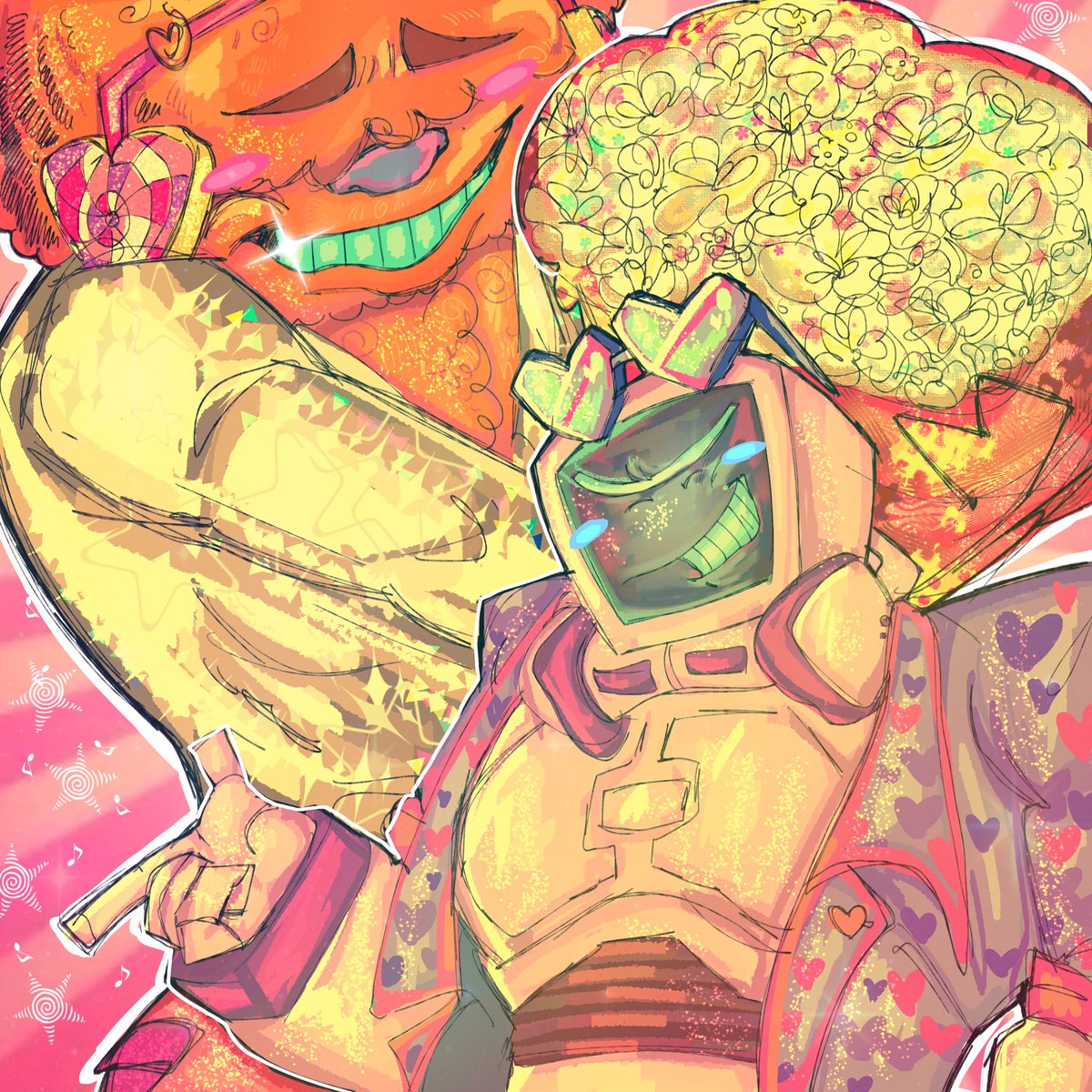 HAPPY VALENTINES DAY!! I have some more doodles on the way 4 friends but they might be late 😞 BUT THEY ARE HERE!! And dumber. 

Lil surprise doodle in the comments!

#yumetwt #selfship 💘💌 I love Boogie Woogie so so so much