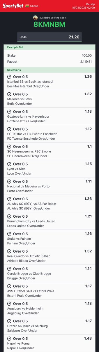 29_xhelo's tweet image. 21+ ODDS ON TEAMS TO SCORE AT LEAST 1 GOAL 🙏❤️🍀

SPORTYBET CODE - { 8KMNBM } 👈

INVEST 💰🧌