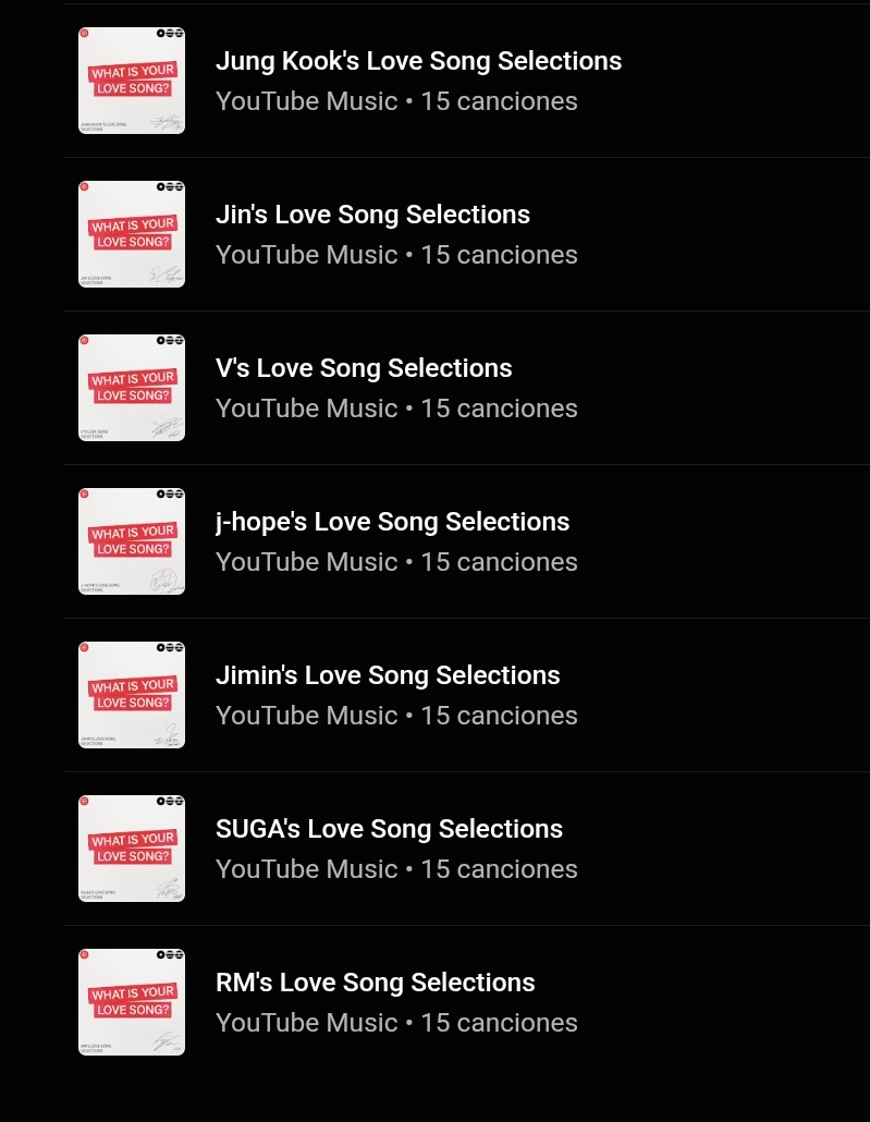 jnfication's tweet image. Les dejo las playlists de #BTS para ARMY para celebrar el día de San Valentín 🩷

🐨: music.youtube.com/playlist?list=…
🐹: music.youtube.com/playlist?list=…
🐱: music.youtube.com/playlist?list=…
🐿: music.youtube.com/playlist?list=…
🐥: music.youtube.com/playlist?list=…
🐯: music.youtube.com/playlist?list=…
🐰: music.youtube.com/playlist?list=…