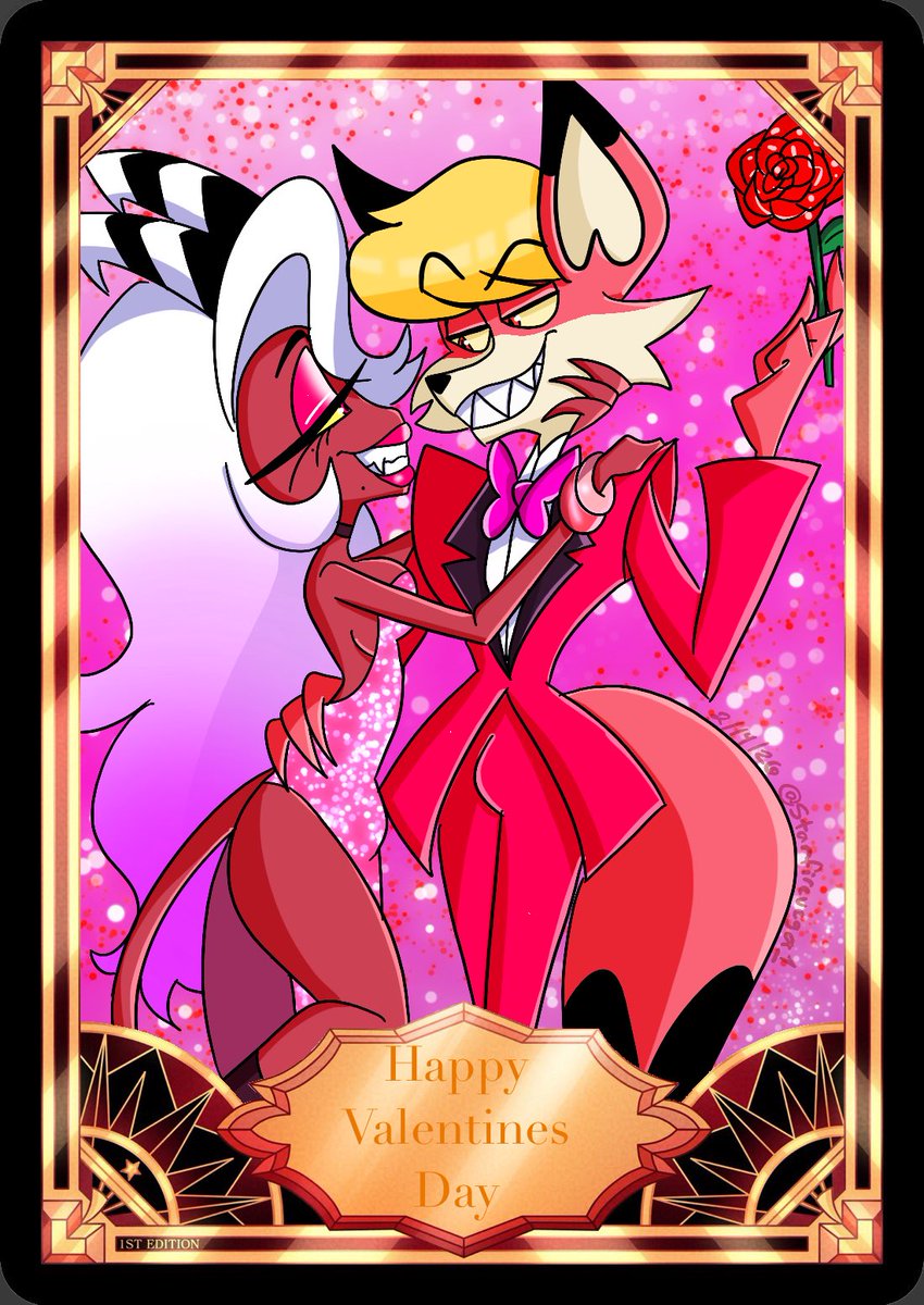 Valentines Day for <a href="/RenardFoxDemon/">Renard</a> and <a href="/brush_of_chaos/">🌙🐺Chaotic Brush🐺🌙</a> hope you like it! ^^ 💞