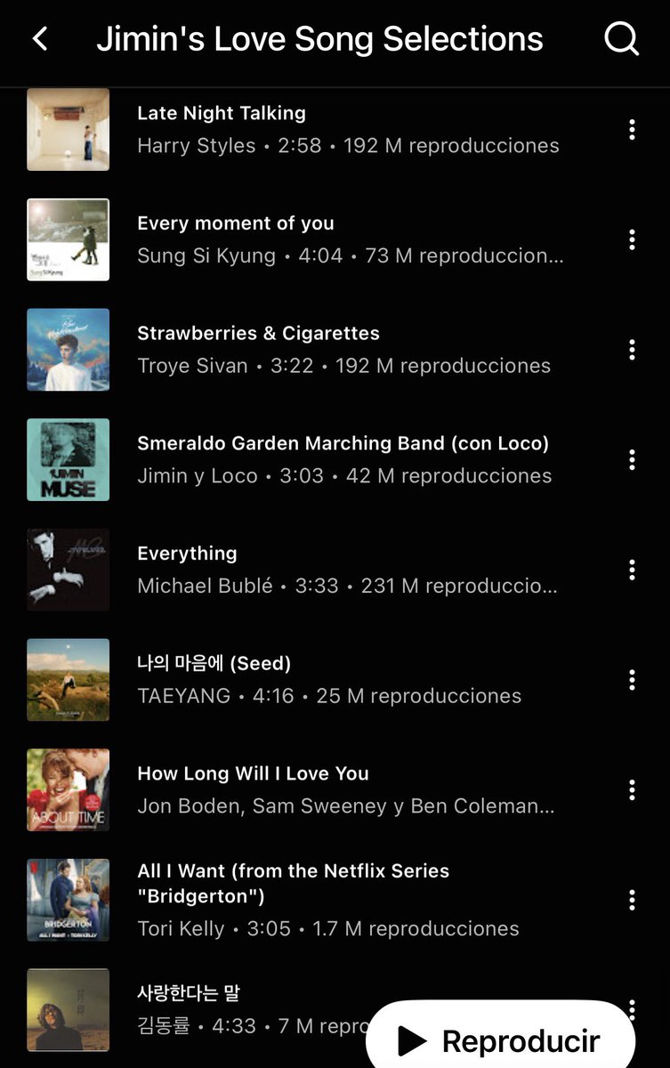 _sdl93's tweet image. jimin’s playlist is such a hopeless romantic