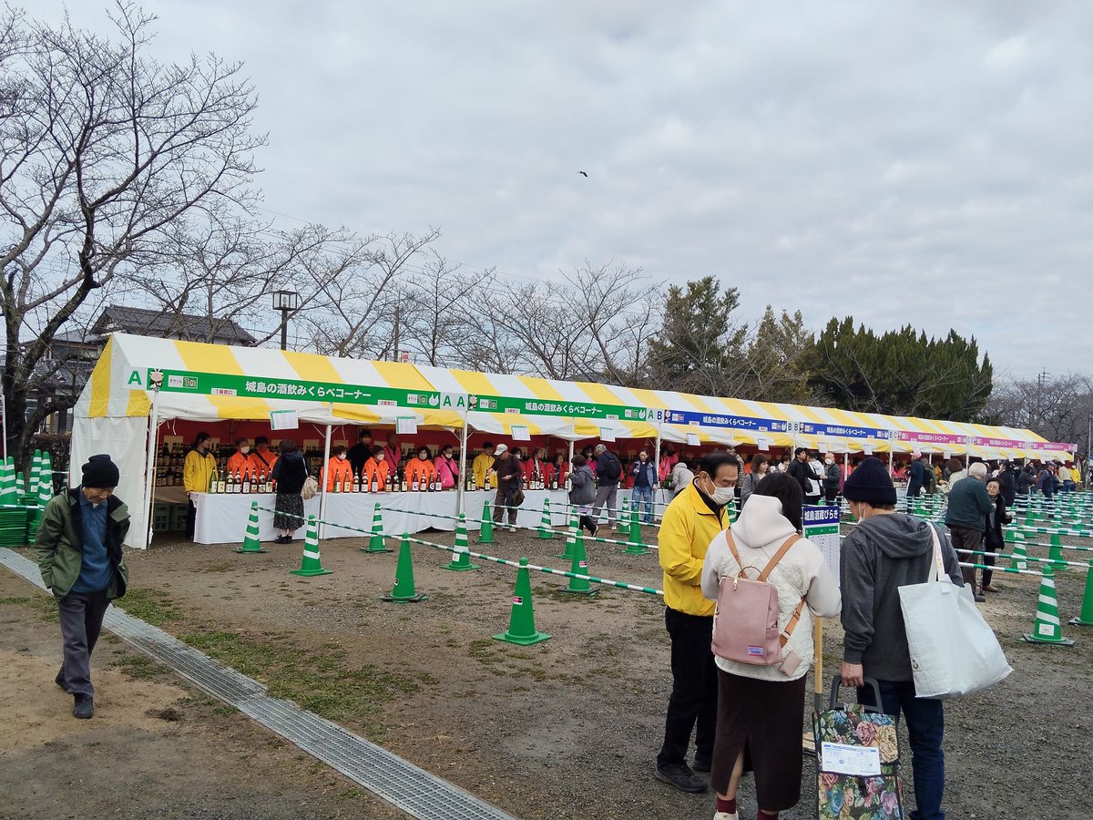 tamixman's tweet photo. 本日は福岡県久留米市城島町ので行われております、
「城島酒蔵びらき」に来ております。

年々、イベントの規模が盛大になっており、
落ち着いて飲食出来る環境を提供出来なくなっているみたいで、　
圧倒的に来場者に対して飲食出来るテーブルとかが不足しており、長居出来そうにありません。 https://t.co/28Bv2FQrre
