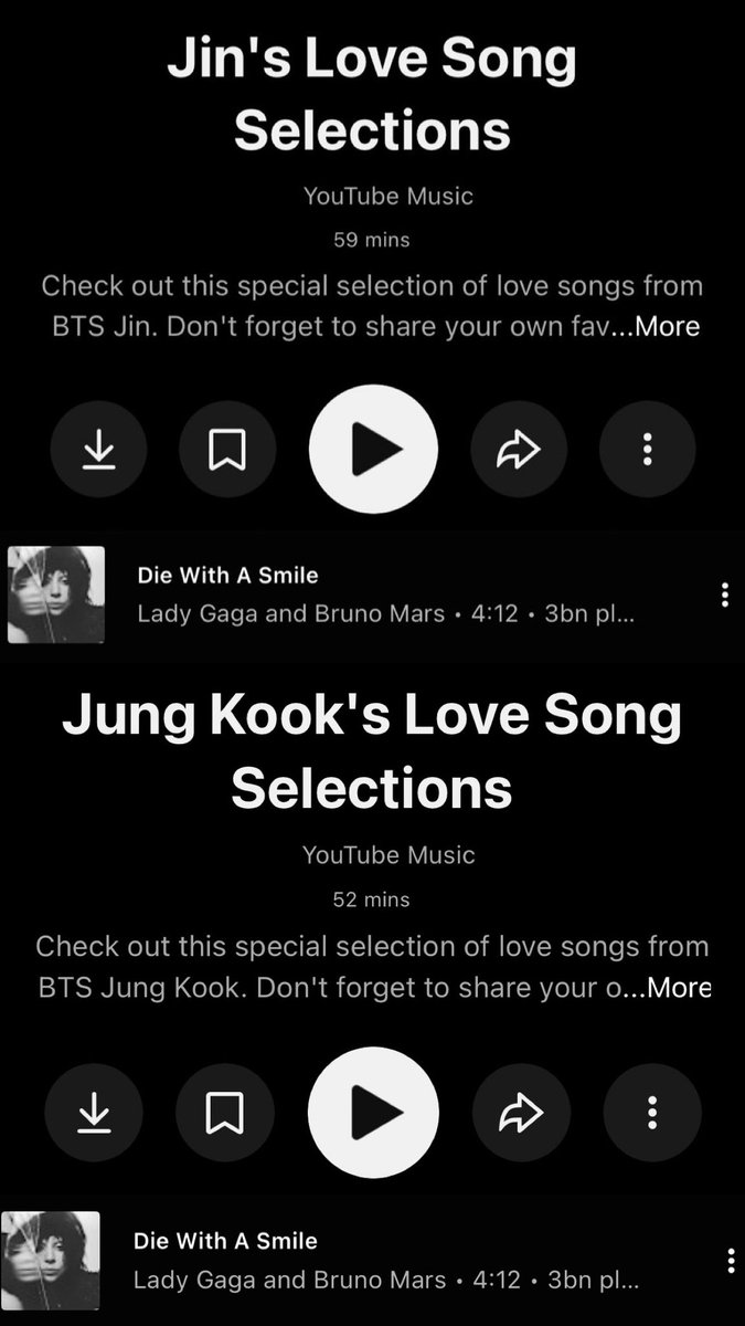 JinKook bond so strong that their first choice of a love song is the same 😭🥹