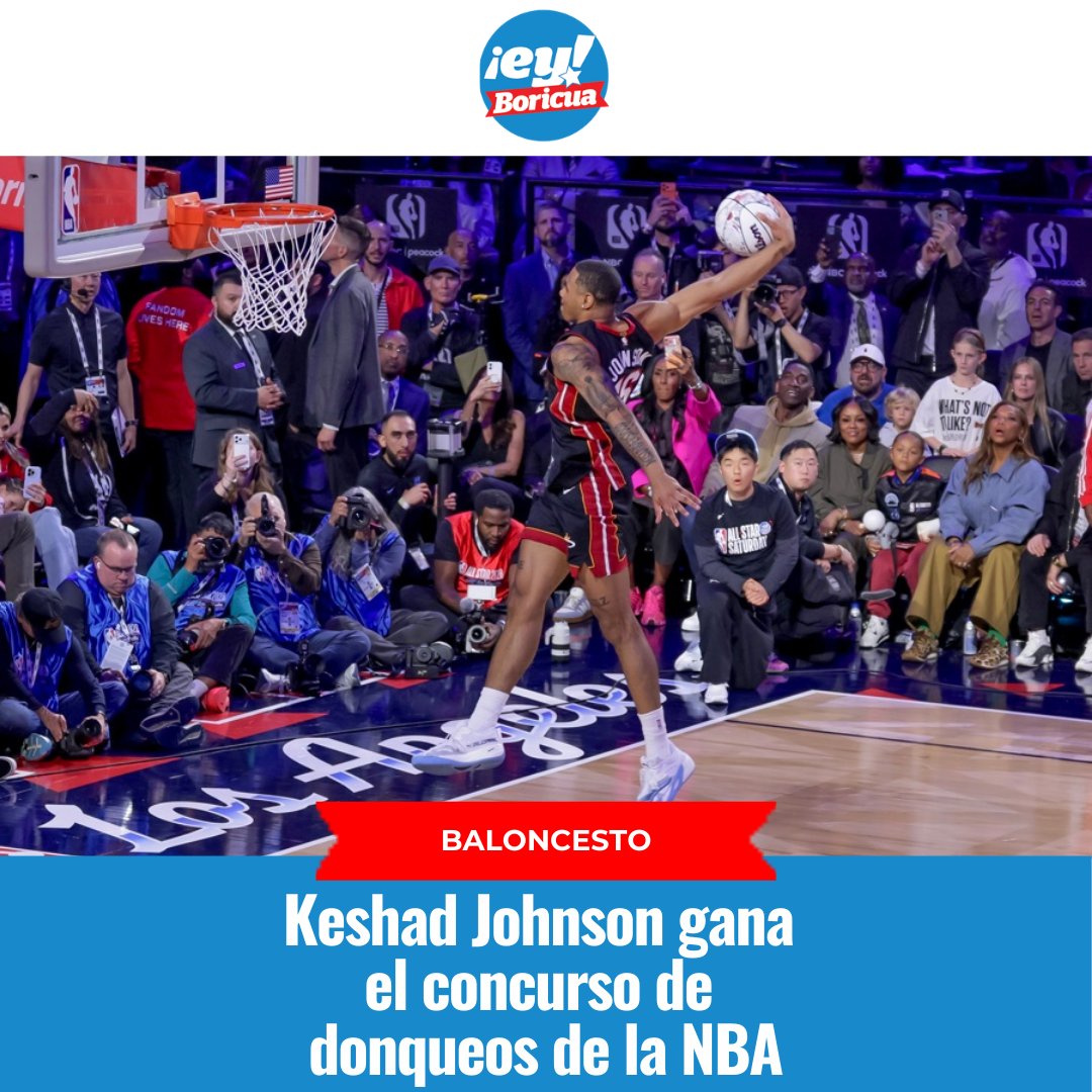 eyboricuapr's tweet image. El alero del Miami Heat logró una puntuación total de 97.4, asegurando su primera victoria en este evento tras una actuación que electrizó al público en Inglewood.

ow.ly/JPPB50YfXSm

#NBA #KeshadJohnson #MiamiHeat #Donqueos #AllStarNBA #Baloncesto #EyBoricua