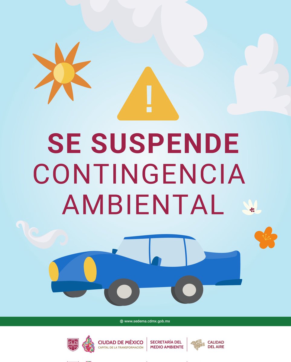 Se suspende la Fase I de Contingencia ambiental atmosférica por ozono en la ZMVM

Más información:
gob.mx/comisionambien…