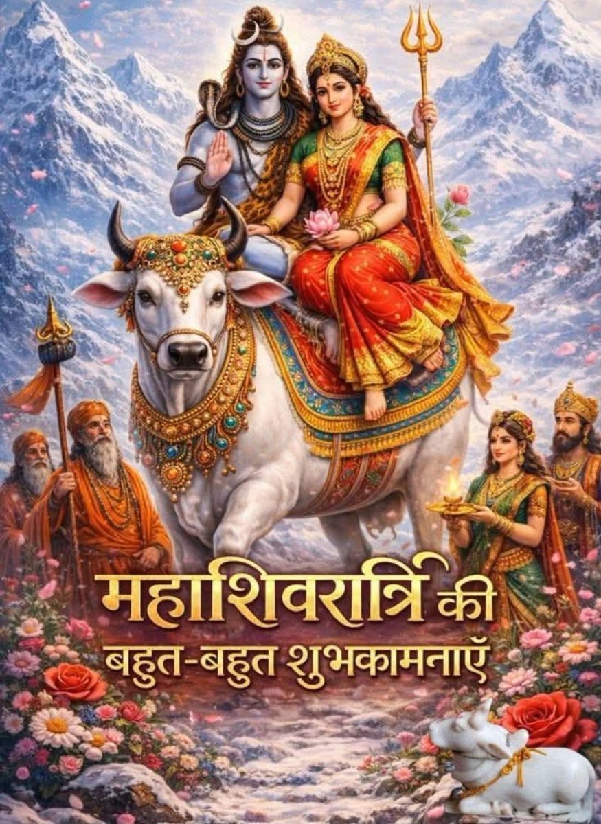 देवाधिदेव महादेव की आराधना के पावन पर्व महा शिवरात्रि की सभी भक्तों को हार्दिक शुभकामनाएं 

जय शिवशक्ति ❣️ हर हर महादेव 🙏🚩 
#महाशिवरात्रि #Mahashivratri