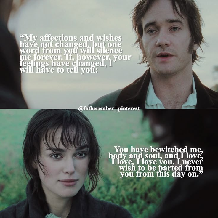 lulupoet's tweet photo. Mr. Darcy says to Elizabeth, "You have bewitched me body and soul. And I love... I love you. I never wish to be parted from you from this day on." ❤️❤️❤️ https://t.co/GIRui2O0so