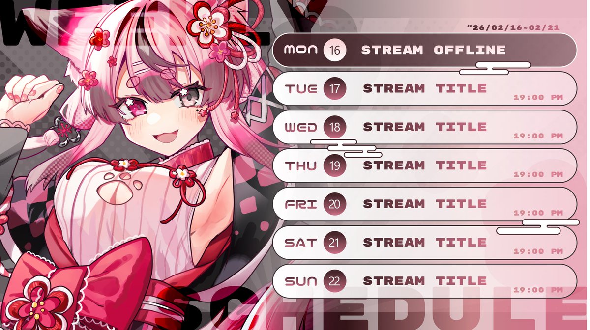 💐 #おはようVtuber 🦊 皆様、おはる〜！ 明日からスケジュール公開