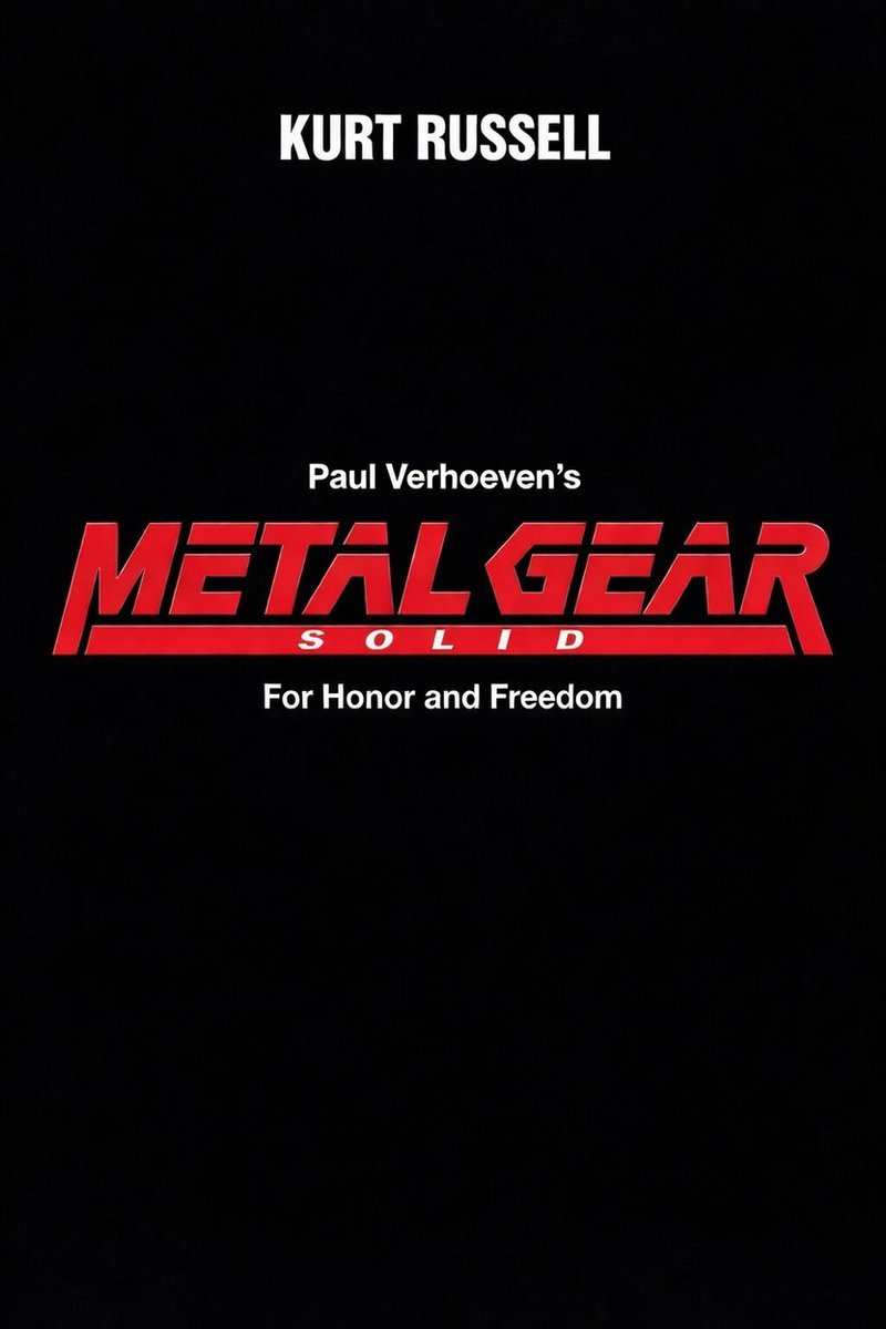 RockAndRoll1992's tweet photo. La pelicula de Metal Gear Solid que solo existio en otra dimencion, seguramente fue excelente. https://t.co/wI8hwMZ9dH