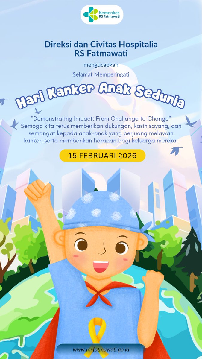 Hari Kanker Anak Sedunia 2026 mengingatkan kita bahwa setiap anak berhak mendapatkan harapan, perawatan terbaik, dan dukungan tanpa henti.
Sejalan dengan tema tahun ini tentang kepedulian dan kolaborasi, mari bersama menciptakan lingkungan yang lebih ramah dan inklusif ✨