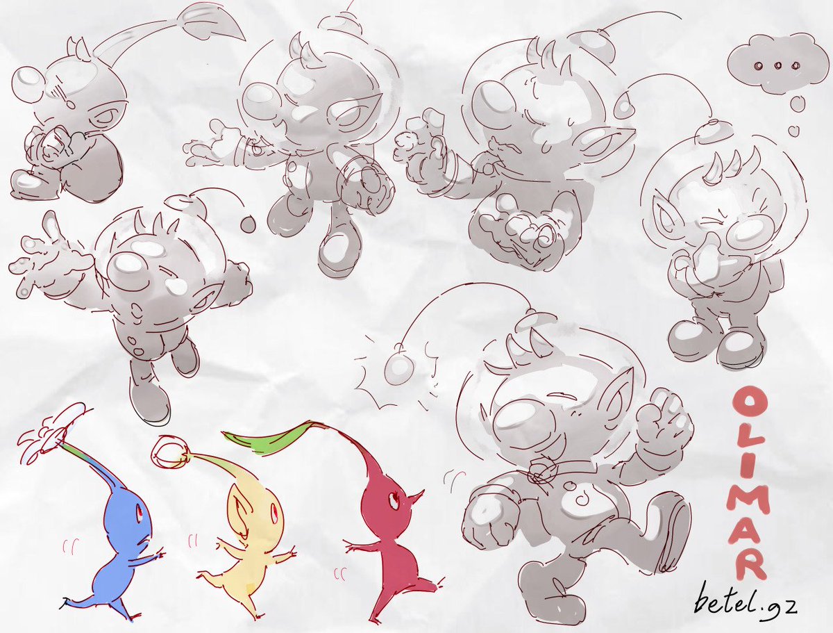 Pikmin doodle dump!! ♥️ 🌱

#pikmin #sketches