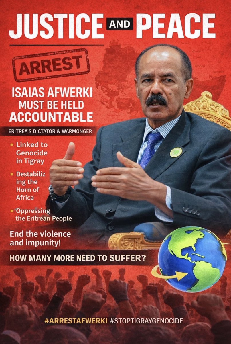 ElizabethTecle's tweet photo. โผ๏ธAnother war for one man's ego?
ENOUGH #Eritrea belongs to its people, not to #PFDJ No one should die for one manโs power! No parliament! No constitution No election! #IsaiasMustGo #TransnationalRepression #EBRF
#BlueRevolution #NoMorePFDJTerror
#RegimeChangelnEritrea @TiborPNagyJr
@mrubin1971 @US_SrAdvisorAF @SenTedCruz @BradSherman @DeputySecState @KjetilTronvoll @afric_insde