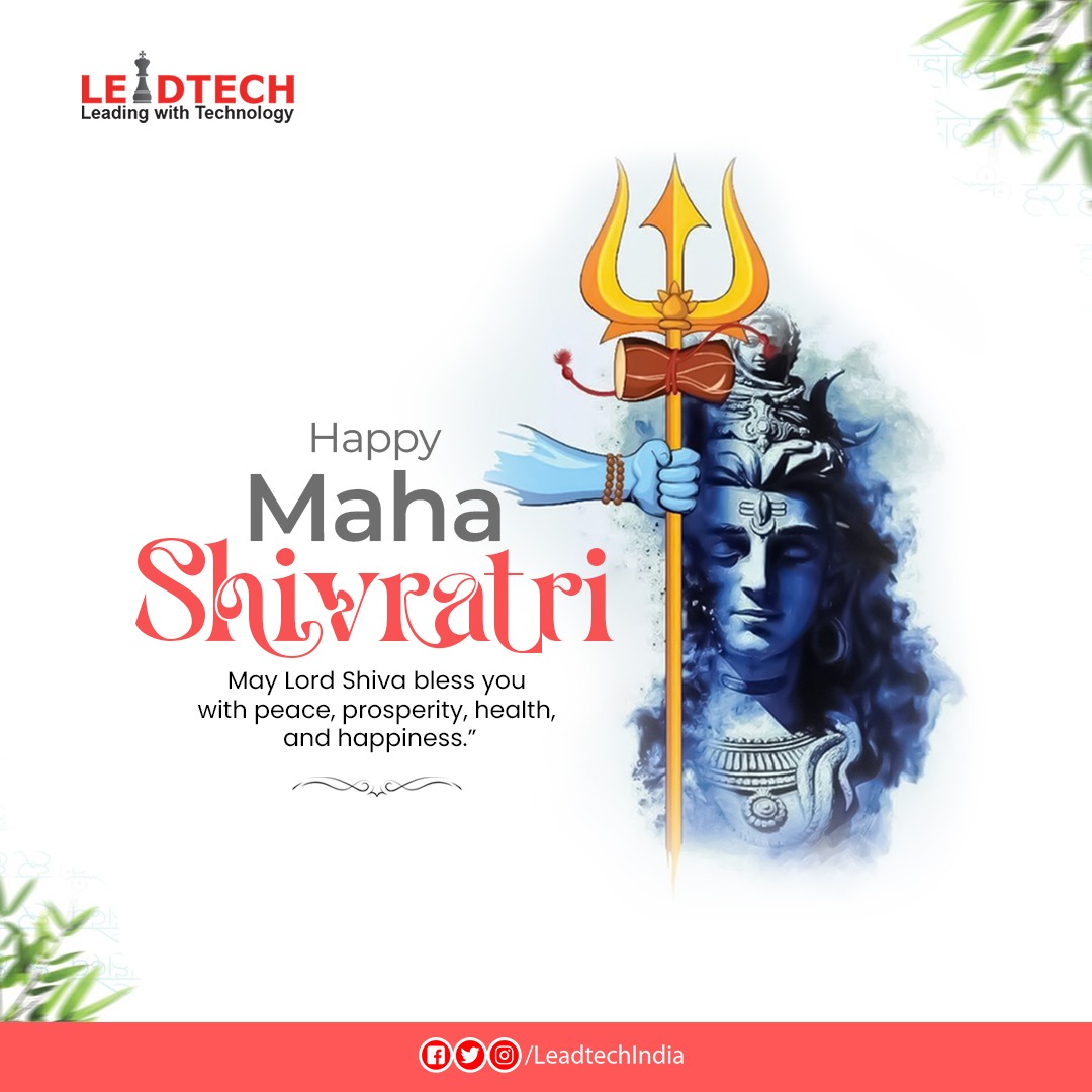 LeadtechIndia's tweet photo. Wishing you a divine and blissful Maha Shivratri! 

May Lord Shiva shower you with strength, peace, and endless blessings. 🕉️✨

#MahaShivratri #HarHarMahadev #LordShiva #ShivShakti https://t.co/OTH8xYtIlW