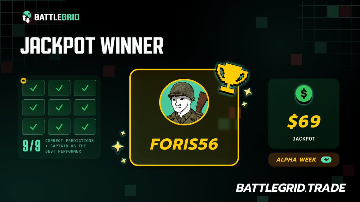 Congrats to our first ever JACKPOT Winner! 🍾🎉

Commander <a href="/forismandy467/">James</a> we salute you sir 🫡