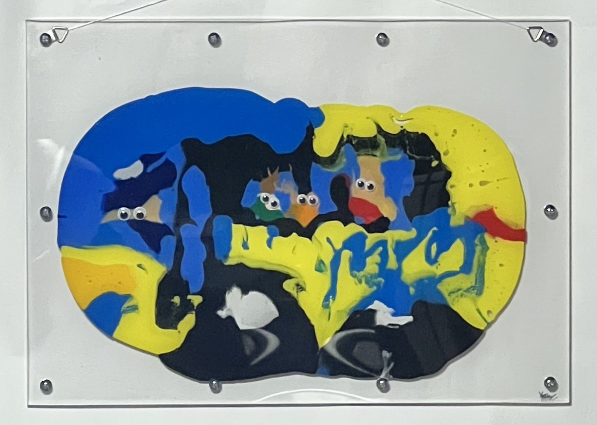 ろせんバス」 アクリル絵具、アクリル板 A3寸法(297mm×420mm) 2026年