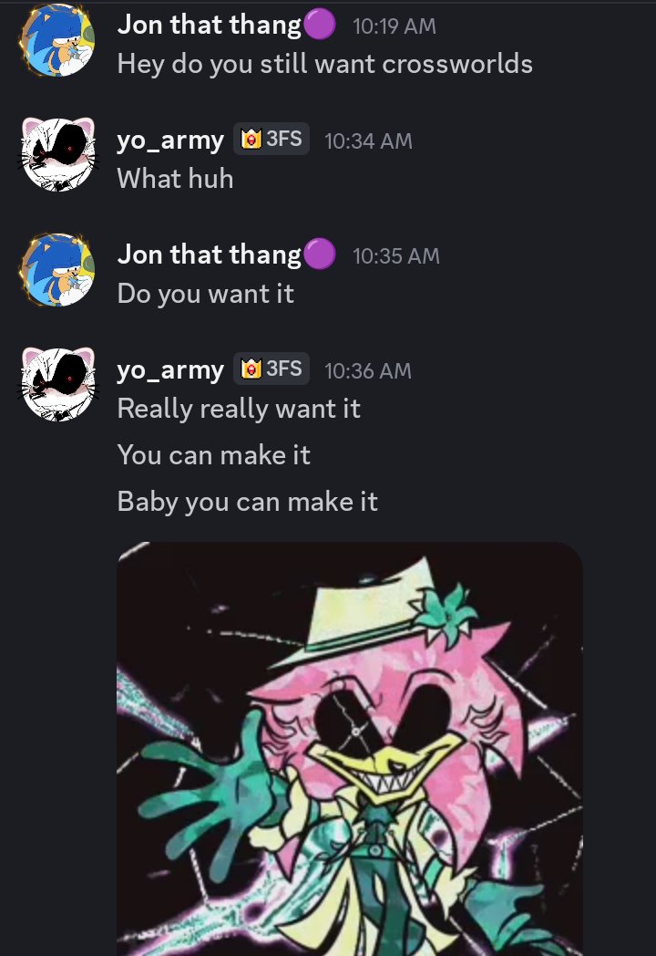 I'm never getting crossworlds 🥹