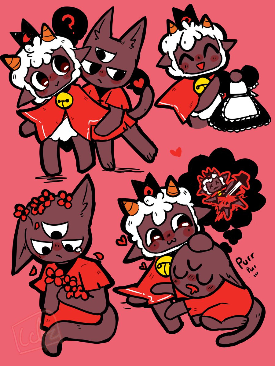 Lcfz01's tweet photo. Happy valentine's day (X2) 

I don't remember if I ever posted this but Idc here you have narilamb

#cotl #cultofthelamb #narilamb https://t.co/biVdwfEbhH