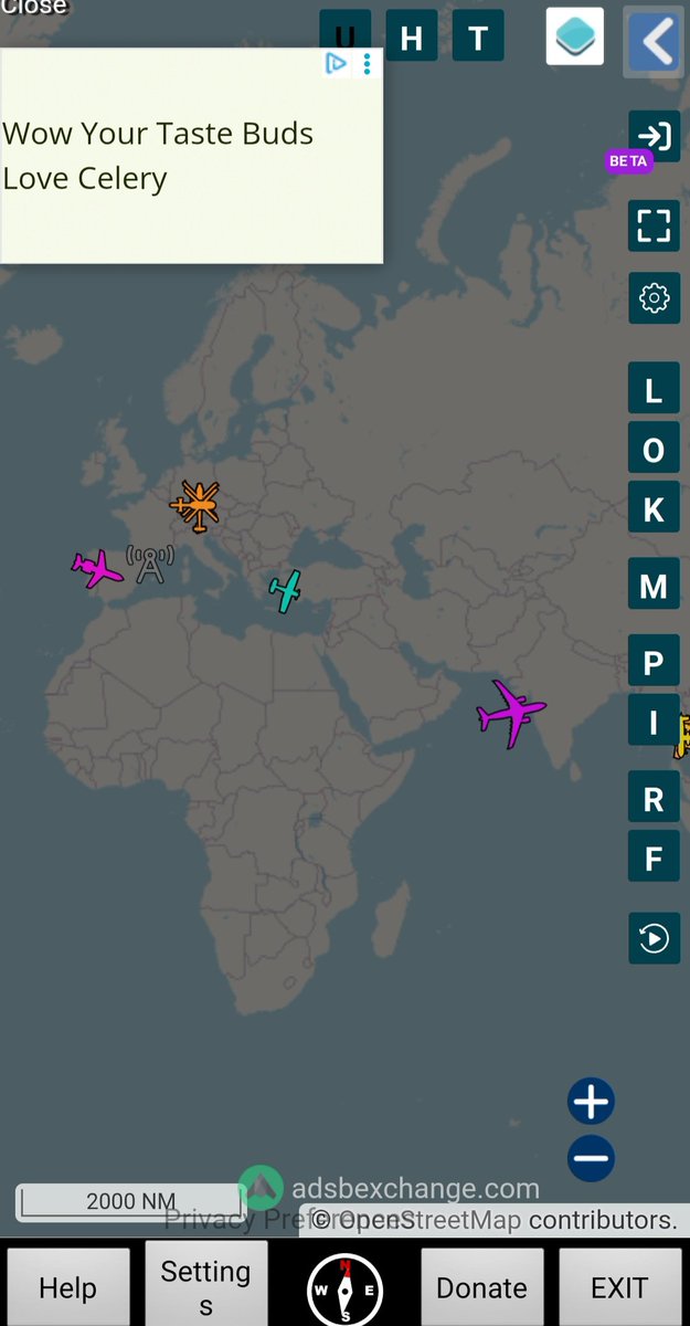 4_joe4's tweet photo. @ItsTheEnforcer Ridiculously quiet of the US and radio silence over Europe and surrounding areas for USAF aircraft https://t.co/PxwJASodyI