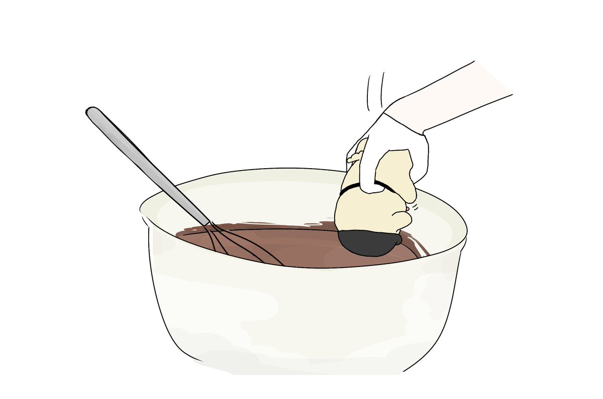 hiSUIet's tweet photo. 効果線だけで見え方変わるの難しすぎる
最初たうんをチョコにディップしちゃってた https://t.co/diDLUKsJmd