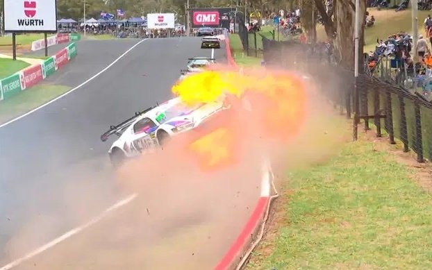 NotFifthGear's tweet image. Bathurst is the only race where a crash like this can happen and still not be the craziest incident all day

Driver is okay.