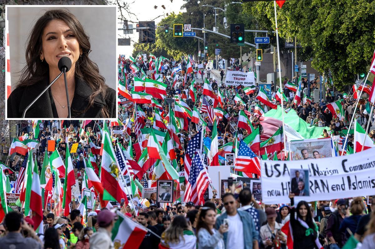 Crown princess joins tens of thousands of demonstrators protesting Iranian regime in DTLA nypost.com/2026/02/14/us-…