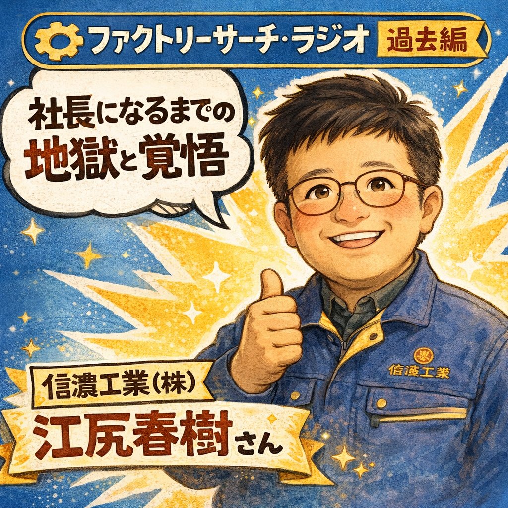 kodankobo's tweet photo. 🎧FactorySearchRadio ゲスト:信濃工業・江尻春樹社長
🎙️「継ぐ気ゼロ→レーザー加工機で巻き込まれ→制度全部刷新→親子バトルで鬱」
@haruki_march
@masami0m
@factorysearchjp
#FactorySearch #鋼談工房 #鋼房
👉Spotify:https://t.co/Yb9HvsJ2jT
👉Applepodcast:https://t.co/uhIKV2F6ui https://t.co/q7jcySlKLl