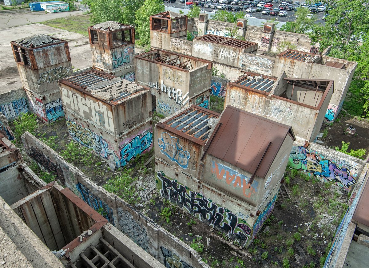 Detroit Crumbling The labyrinthine and crumbling ruins of the abandoned Continental ...