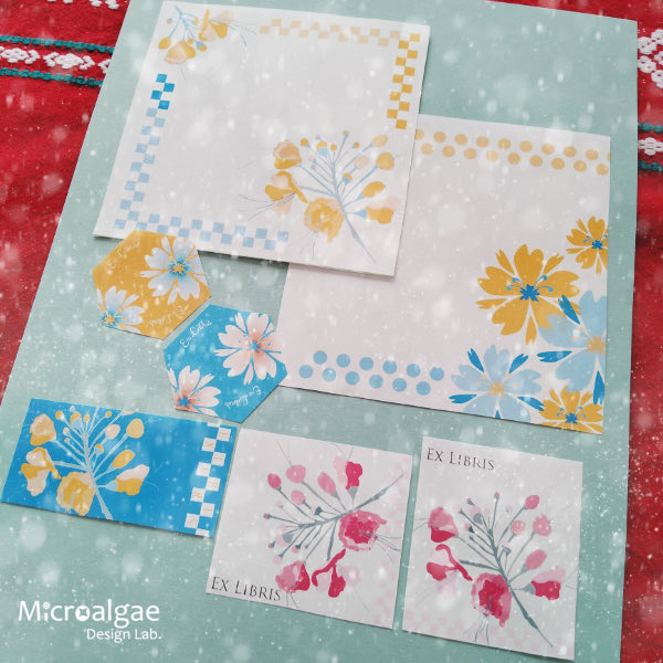 数か月前から準備している新しい蔵書票など。
リソグラフ用に版を色分け作業しています。
冬休みを挟んだらどこまでやったのかすっかり忘れてしまいました。8割方出来ているのでもう一息です！
12月に作った新しい柄も使いたくなってきて迷ってる最中。