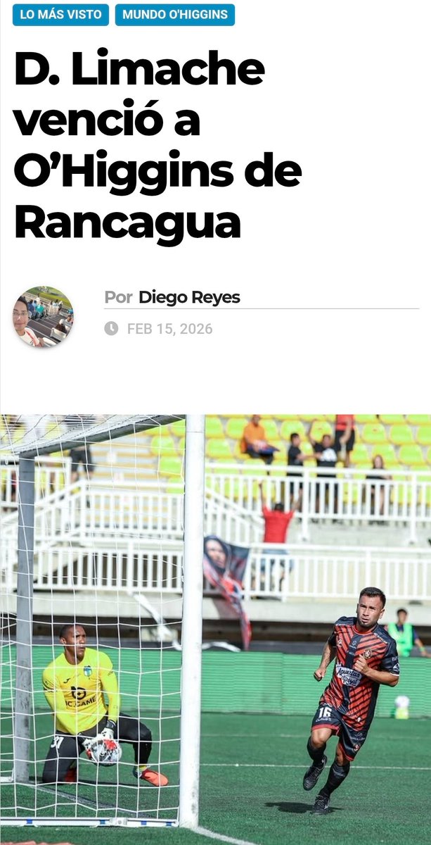 O’Higgins se fue de la quinta región con las manos vacías tras su derrota con D. Limache. Más detalles en la siguiente nota de #CelesteAunqueCueste:

celesteaunquecueste.cl/lo-mas-visto/d…