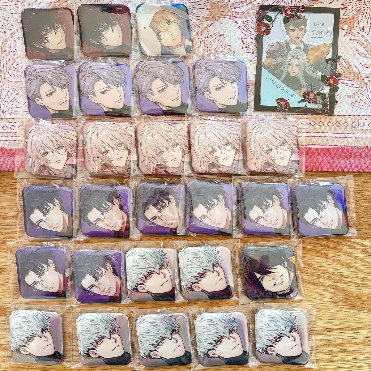 交換】刀剣乱舞 大本丸博 スクエア缶バッジ 譲) 🩵(肥前,山姥切,五月雨