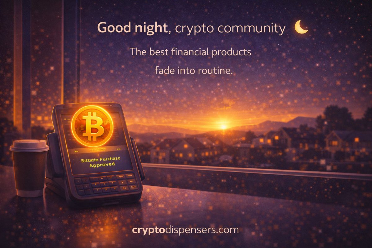 cryptodispenser's tweet image. Good night, crypto community 🌙

The best financial products

fade into routine.

#FintechEvolution #CryptoUtility #DigitalMoney