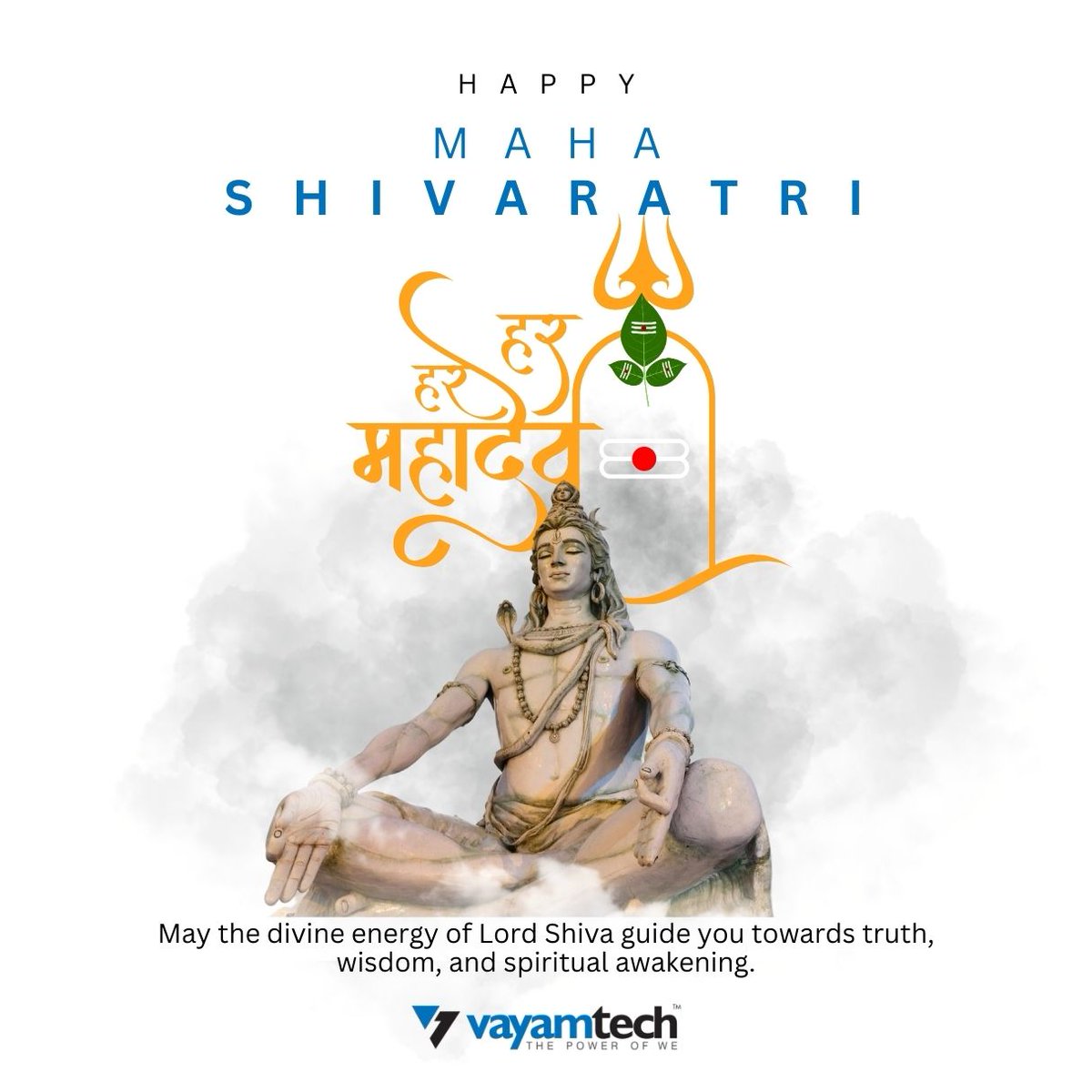Vayamtech_'s tweet photo. On this auspicious occasion of Maha Shivratri, may Lord Shiva bless everyone with strength, wisdom, and prosperity. May His divine energy remove all negativity and guide us towards truth and success.
#HappyMahaShivratri #HarHarMahadev #Vayamtech #Vayamcsc #Vayampay https://t.co/9FqmvOk5Hq