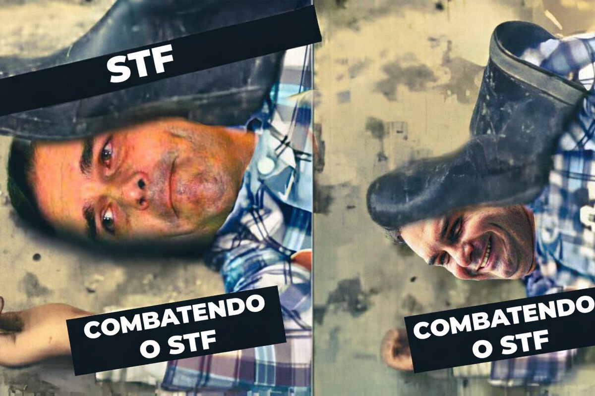 Flávio Bolsonaro combatendo o STF