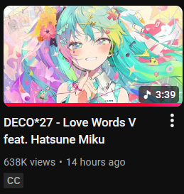 vocastats's tweet photo. 2026 has been a good year so far for hatsune miku when it comes to these kind of songs https://t.co/P5sehgz8Ri