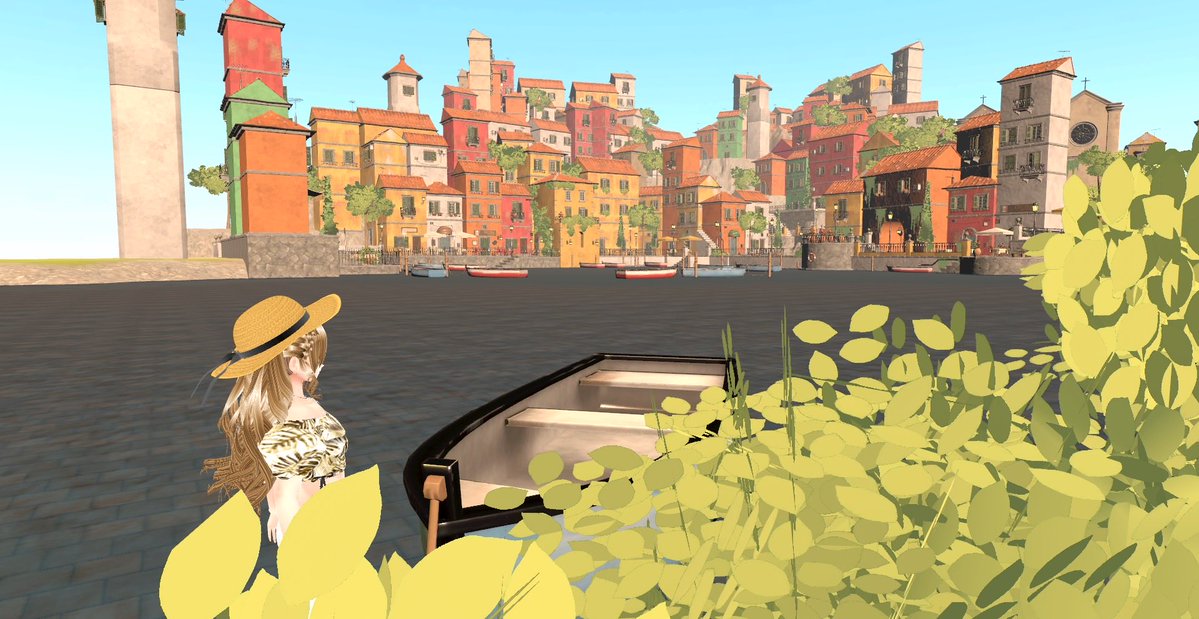 お天気の良い日曜日に飛んで来たイタリアの街💓散歩しながら美味しそうなお店も見つけて最高のバカンス気分😋🍷午後はゴンドラに乗ってカンツォーネの旅へ…今日は一日イタリアしちゃう😍

ぶんちょうぼうさんのﾜｰﾙﾄﾞ
イタリアの青い海と空の街。
cluster.mu/w/f7b4d20f-9ab…

#マリン旅　#cluster