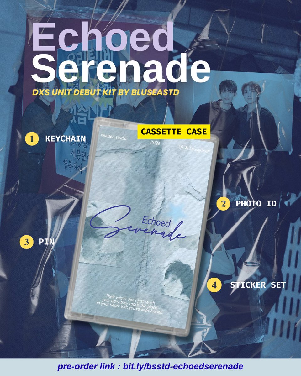 blueseastd's tweet photo. ECHOED SERENADE 🎼🤍
 DXS Unit Debut Kit
Celebrate the beginning of a new melody with this special debut keepsake.

📅 14–28 February 2026 💿 80K 💌 DP 60K
🔗 https://t.co/RcajMNvumV

Let the serenade echo a little longer ✨ https://t.co/12DNNSRAU7