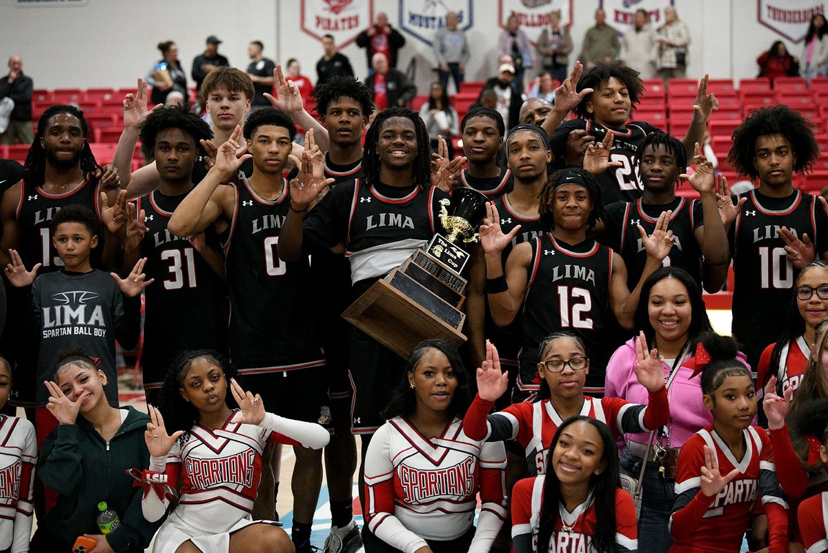 LimaCitySchools's tweet photo. The Lima Cup stays at Lima Senior for another year after the Spartans handle LCC tonight. #spartanpride #LimaCup https://t.co/6DZ3cWp1SO