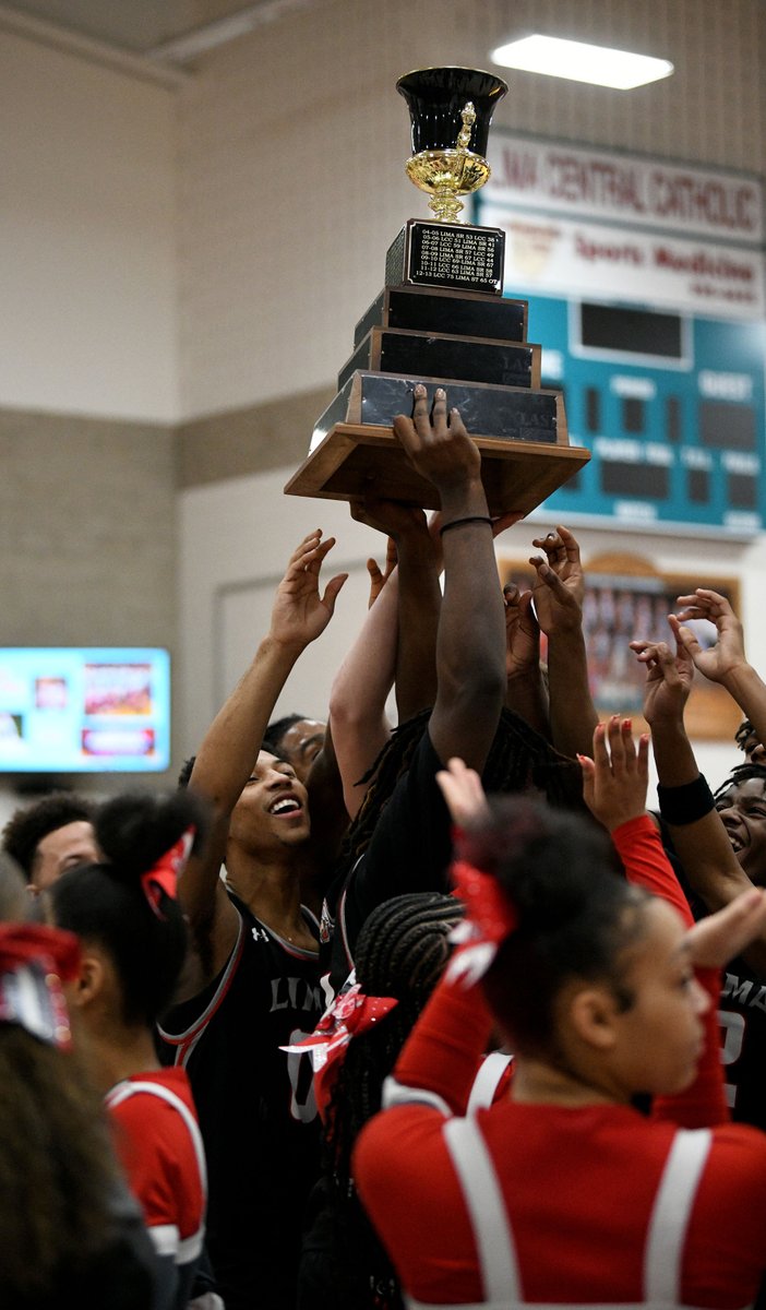 LimaCitySchools's tweet photo. The Lima Cup stays at Lima Senior for another year after the Spartans handle LCC tonight. #spartanpride #LimaCup https://t.co/6DZ3cWp1SO