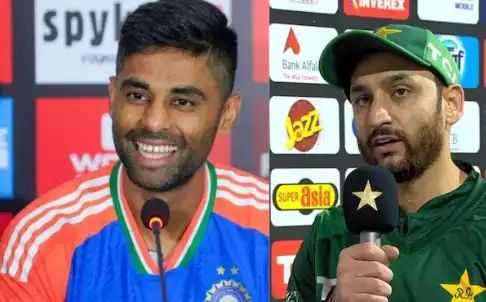 कोलंबो में होने वाले india और pakistan के वहम  मैच के पहले  सूर्य कुमार यादव ने एक प्रेस कांफ्रेंस किए 

सूर्यकमार यादव ने एक तीर से दो निशान साधा है 
दअरसल पाक कप्तान सलमान अली आगा ने कहा था कि वे इस अहम मैच में अभिषेक शर्मा को खेलते हु देखना चाहते है 

सूर्या ने भारतीय फैंस के