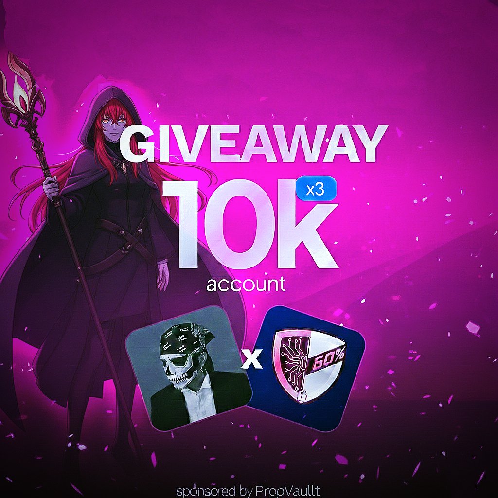 📢 $10K X 3 Account Giveaway 🎁 

           Asgardian X Prop Vault

To Enter - 

1️⃣ Follow : <a href="/Asgardian_09/">Asgardian</a> 

2️⃣ Like ❤️ Retweet 🔁 Tag 3 Friends 

3️⃣ Join Discord Server ( Must ) :
discord.gg/AgZrpqj4cj

Winners in 96 Hours 🏆