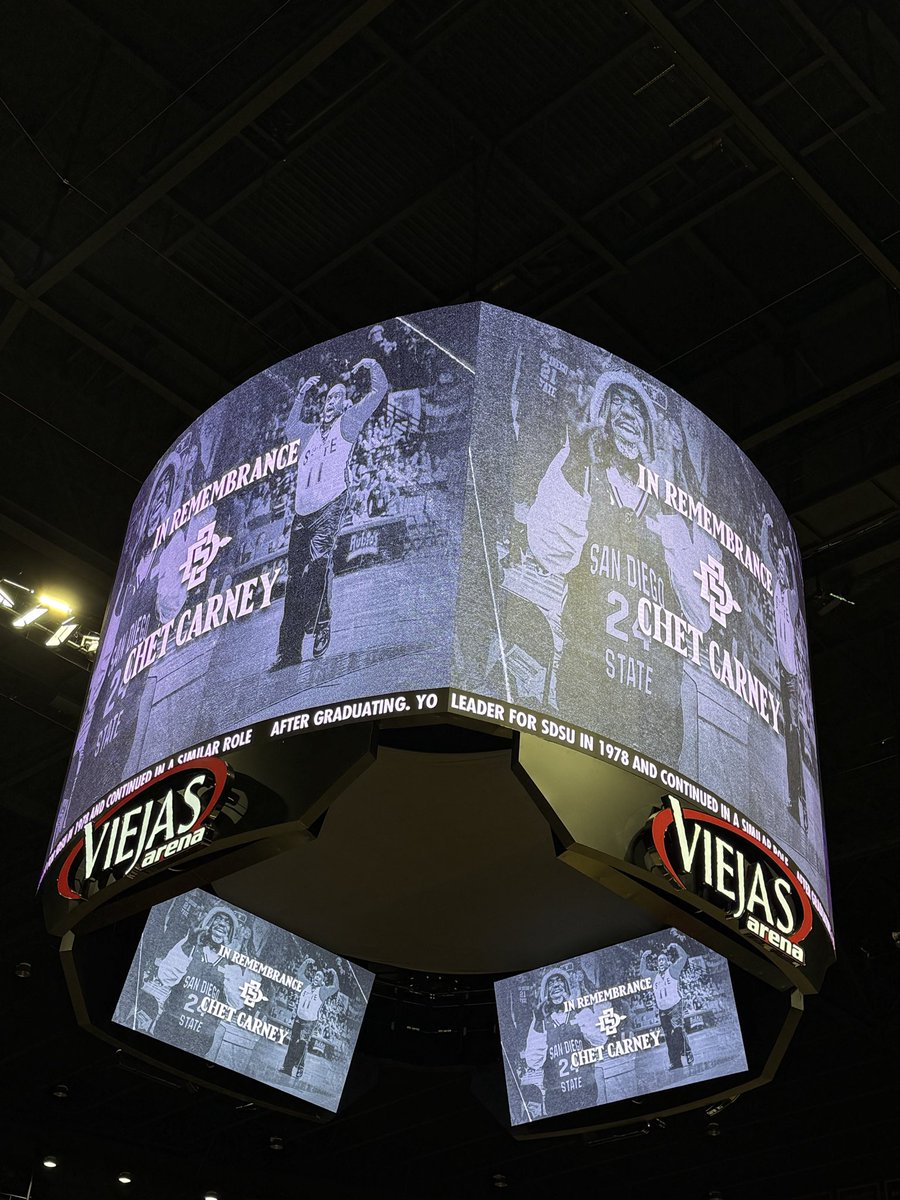 San Diego State held a moment of silence for longtime fan Chet Carney, who passed away last week <a href="/EVT_News/">East Village Times</a> 

The entire arena did the “Aztecs on 3” chant in his honor