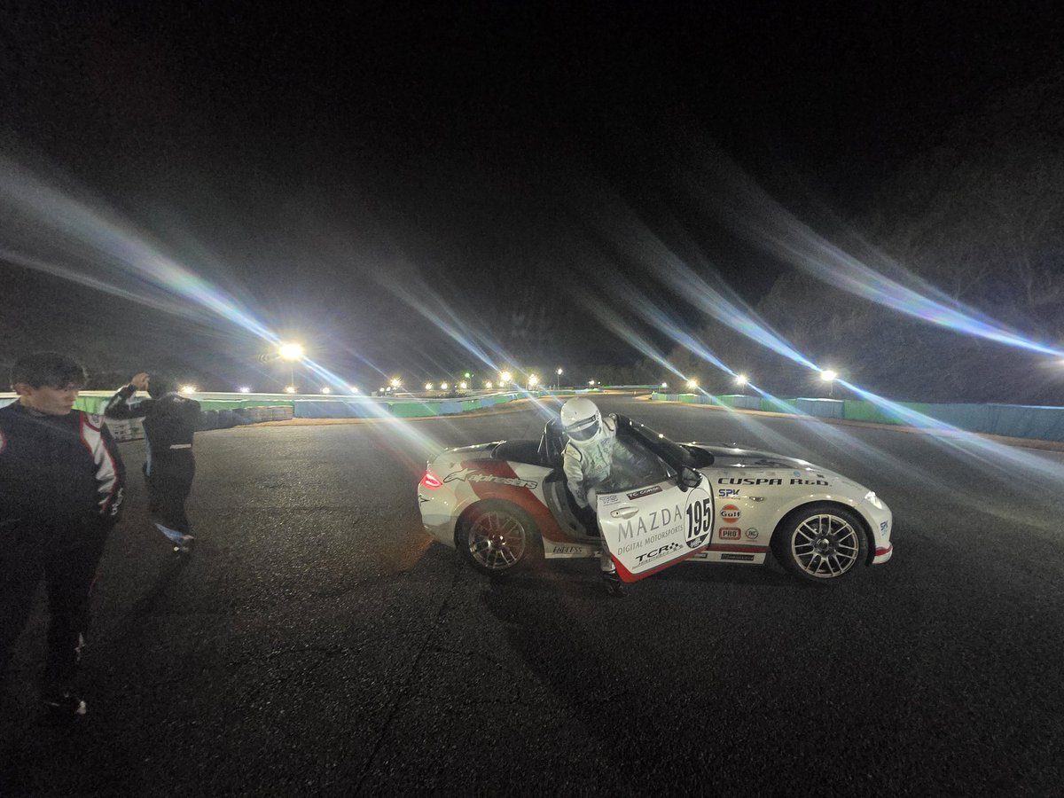 幸田サーキットでの夜間特訓に、チャレンジプログラム同期の@ox14445